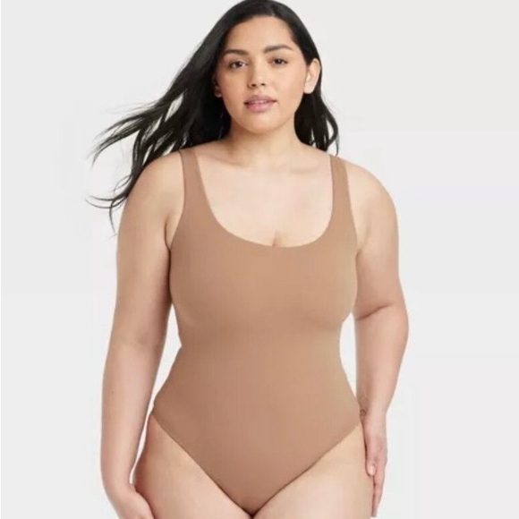 Auden Brown/Gray Tank Top Bodysuits - Picture 6 of 6